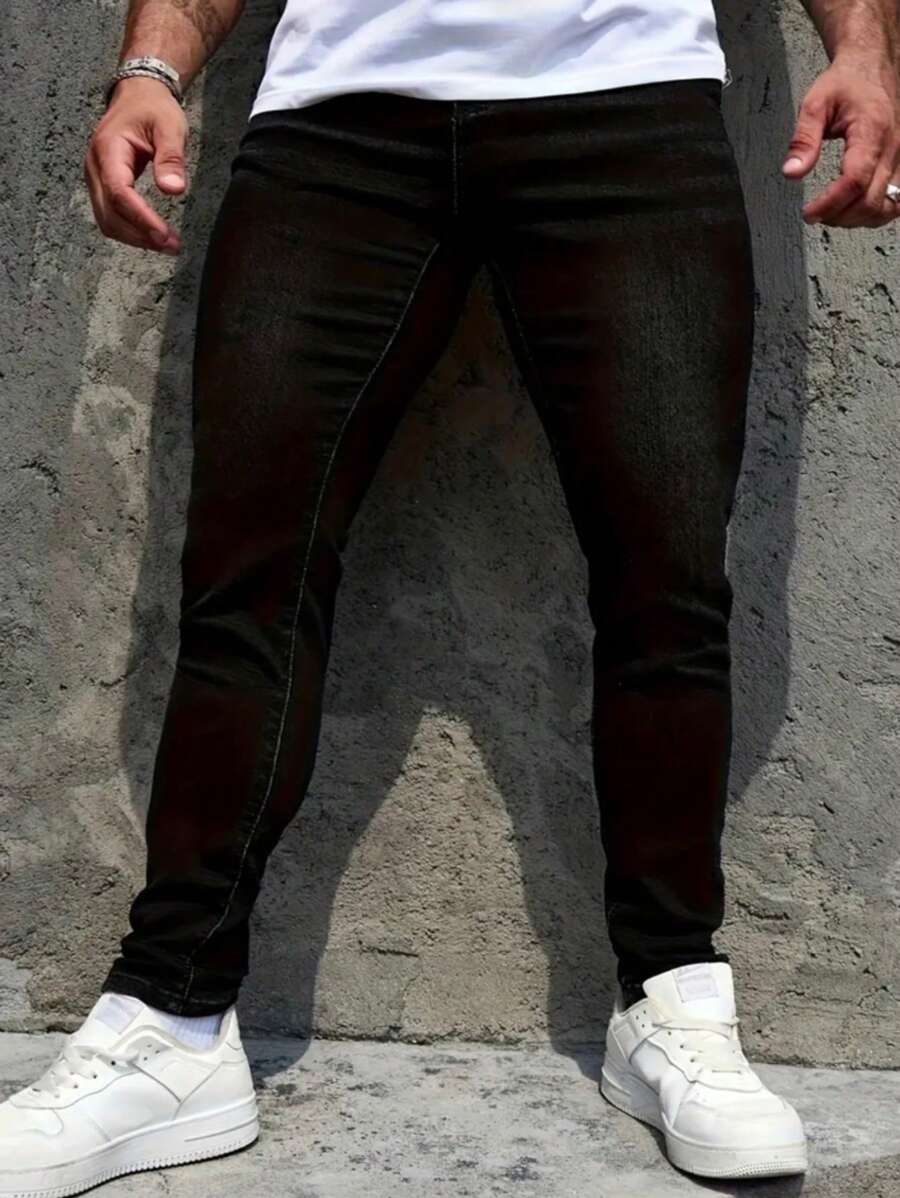 Men's Pocket Distressed Skinny Casual Fashionable Jeans