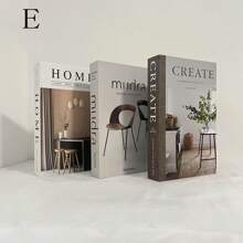 3pcs Foldable Decorative Fake Books, Simple Design Ornament Books, Suitable For Showroom Display