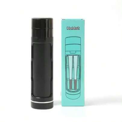 1 件便携式塑料手动香烟研磨机，一体式研磨器和管，可清洗香烟配件