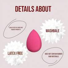 Makeup Sponge,-Soft Foam Easily Blends Foundations, Powders, Creams, Reusable, Washable, Latex (Purple)
