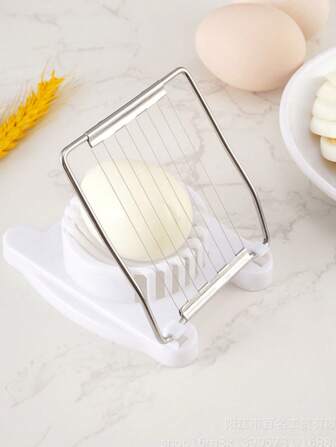 1pc Multifunctional Stainless Steel Egg Cutter, Kitchen Tool, Egg Slicer, Lemon Tomato Fruit Divider'