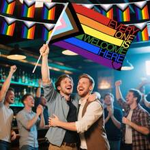 Pride Decorations Rainbow Gay Pride LGBTQ Flag Progress Pride Trans Bunting Banner Balloons 3x5ft Progress Gay Pride Banner For LGBT Party Parades Carnivals Festival Decorations Outdoor Indoor - 1 - View 7