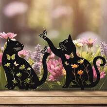 Creative Metal Cat Decorative Ground Sign For Garden Decorations 1pc - Garden Decoration Stakes - View 14