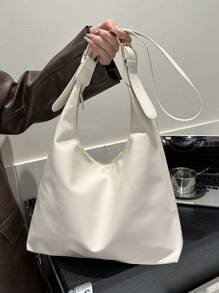 Vintage Large Capacity Soft Solid Color Shoulder Bag For Women,Versatile Crossbody Bag Handle Women Hobo Shoulder Purse Big Capacity Sling Crossbody Handbag Casual Work Bag