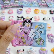 Sanrio 30/10pcs Cute Sanrio Hello Kitty Surprise Blind Bag, Small Gift Blind Box Prize Mini Simulation Cartoon Miniature Ornament, Suitable For Dollhouse, Aquarium, Interior Decoration, Birthday Gift, Valentine's Day Gift, Party Gift (Random Style)