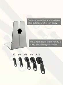 1pc Zipper Jig Tool Stainless Steel Zipper Jig Slider Quick Zipper Jig Sliders For Zipper Pulls, Stainess Steel Zipper Installing Tool For Pants, Dresses
