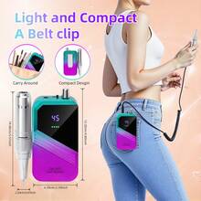 45000RPM 充电式电动美甲钻机带 USB 接口指甲油去除钻套装美甲打磨机低噪音 - 查看 5