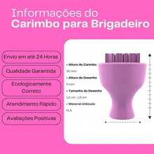 Kit Carimbos para Brigadeiro Docinho Dia dos Professores com 6 peças
