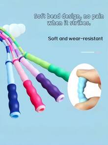 2 Packs Jump Rope For Fitness Exercise Equipment, Non - Snarling Rope Skipping With Soft Beaded Segment, Premium Adjustable Jumping Rope For Women, Men Gym Accessories, Sport, Gym, Home Exercise, Jump Rope, Skipping Rope, Jump Rope - Default - View 4