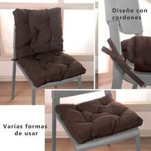 VISTE TU HOGAR Chair Pads - Bộ đồ hai mảnh màu nâu cà phê - Xem 6