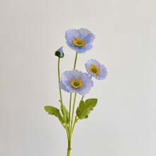 5朵/1束多色人造丝罂粟花，仿真罂粟花束，适用于婚礼、节日派对、室内/室外、花瓶、桌面、办公室装饰、节日和毕业礼物 - 彩色 - 查看 10