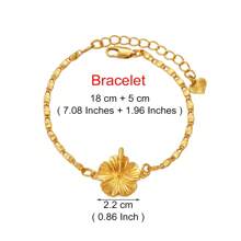 1 pièce Bracelet de cheville hawaïen avec hibiscus pour femmes, bijoux plaqués or, chaîne de pied à la mode pour accessoires d'Afrique