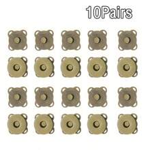 Set de 20 piezas/4 piezas/10 piezas de Botones magnéticos para coser, botones magnéticos invisibles de dibujos animados, botones magnéticos de flor de ciruelo, botones para coser, botones invisibles de metal para coser, cierres de billetera, para manualidades DIY, billetera, bolso, mochila, accesorios, set de botones para manualidades de 14mm