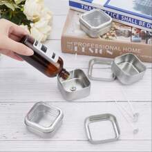 2pcs/6pcs/20pcs Transparent PVC Window & Sliding Cover Containers, Suitable For Storing Candles, Candy Or Nail Art Accessories, Convenient To Carry, Suitable For Dates, Parties And Other Occasions