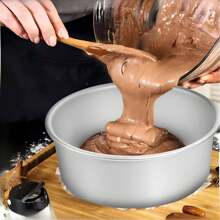 1 peça/3 peças/4 peças, Forma de Bolo Fixa de Alumínio Antiaderente, Assadeira Antiaderente, 4in/5in/6in/8in, Diversos Tamanhos, Perfeita para Mousse e Decorações de Natal, Forma de Bolo Redonda, Suprimentos de Ferramentas de Cozimento DIY, Adequada para Bolo de Camadas Múltiplas - Adequada para Festas, Casamentos, Aniversários, Dia dos Namorados, Dia dos Pais