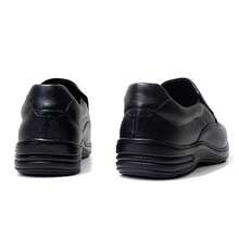 Yakov Leather Men's Orthopedic Dress Shoe Softness - Flat Black - View 5