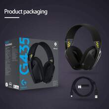 Logitech G435 Premium Wireless Headphones | Aurora Gradient Design | 40H Battery With Fast Charge | Hi-Res Audio Certified | 40ms Ultra-Low Latency | Smart Noise Cancelling - White - View 9