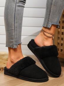 Women's Plush Lined Classic Slippers, Dual-Layer Memory Foam Midsole, Non-Slip EVA Outsole