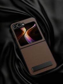 1 Piece Fold Phone Case With Holder Compatible With Galaxy Z Flip 6 Case, Hard PC Protection Shockproof Protective Case With Stand Compatible With Galaxy Z Flip 5, Multi-Functional Foldable Holder Case For Z Flip 4 Phone Cover, Z Flip3 Phone Case With Texture Leather, Useful Phone Cover Accessories Compatible With Galaxy Z Fold 6, Cool Classic Foldable Phones Compatible With Galaxy Z Fold 6, Unique Galaxy Z Fold 4/3 Bumper.
