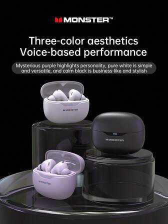 Monster MQT53 Ture TWS 无线耳机 防噪音耳机 运动耳塞 带麦克风