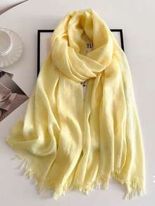 1pc Soft Muslim Hijab Solid Color Long Scarf For Sun Protection, Suitable For Mosque Use Bandana,Hair Band,Head Band Ideal For Dressing Up Your Look For Abaya - QMD602 - View 27