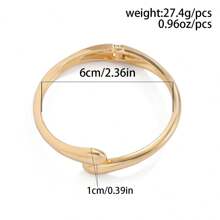 1pc Fashion Minimalist Vintage Chunky Jewelry Glossy Geometric Water Drop Expandable Spring Bangle Bracelet, Suitable For Women's Evening Party, Daily Wear, Perfect Holiday Gift
