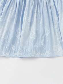 Balabala Girls' Bubble Sleeve Dress 2025 Summer Princess Dress - Blue Tint - View 6