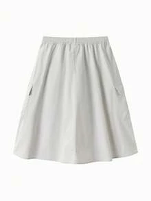 Balabala Falda tipo paraguas para niñas, nueva colección verano 2025 - ceniza de la mañana - Ver 2