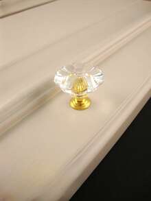 10pcs Acrylic Crystal Clear Cabinet/Drawer Handle - Gold - View 4
