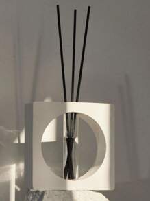 1pc Art Deco Flameless Geometric Aromatherapy Ornaments - Elegant Unscented Home Fragrance Decoration, Perfect For Reed Aromatherapy, Housefreshener, Aromatherapy, Great For Living Room, Car Freshener And Holiday Gift, Aromatherapy Diffuser | Minimalist Decor | Stone Vase Design