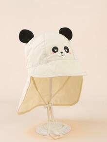 1pc Infant & Toddler Cartoon Animal Design Lightweight Sun Protection Neck Flap Cap, Breathable For Spring/Summer - 1PC - View 6