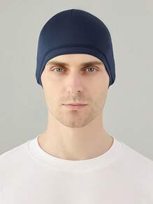 1 pièce Casquette de cyclisme pour hommes, protection contre le vent et le soleil d'été, casquette de sport en couleur unie douce pour vélos, motos et casques extérieurs, casquette de cyclisme respirante d'été pour hommes, couvre-tête solaire