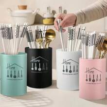 1pc Stainless Steel Chopstick Holder, Kitchen Tool, Tabletop Cutlery Organizer, Draining, Suitable For Kitchen, Dining Room, Outdoor Camping, Party, Housewarming Gift, Large Capacity Storage Box, Valentine's Day, Gift For Friends, Neighbors, Summer Camping Storage, Back To School Supplies