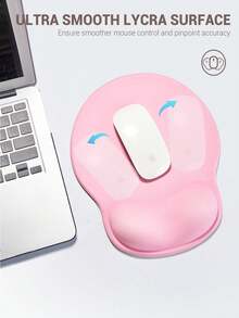 1pc Silicone Comfortable Thickened Anti-Slip Wrist Rest Mouse Pad With 3D Stereo Effect, Suitable For Office - Multicolor - View 4