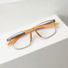 5 Stücke rechteckige leichte Lesebrille mit farbigen Bügeln, rutschfestes Design, minimalistische und Lesebrille für Männer und Frauen