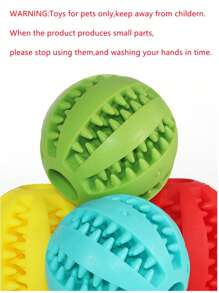 1PC Dog Chew Ball Toy | Natural Rubber Teeth Cleaning Interactive Chew Toy With Snack Pocket | Before-After Whitening Pet Dental Toy For Outdoor Training Reward (Christmas/Birthday Gift)