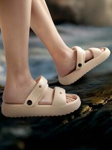 1 Pair Summer Outdoor Fashionable Soft-Sole Minimalist Flip-Flops