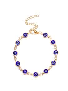 1 pulseira ajustável com elemento "mau-olhado", pingente misterioso exclusivo com design moderno, adequada para uso diário, festas, reuniões e eventos sociais