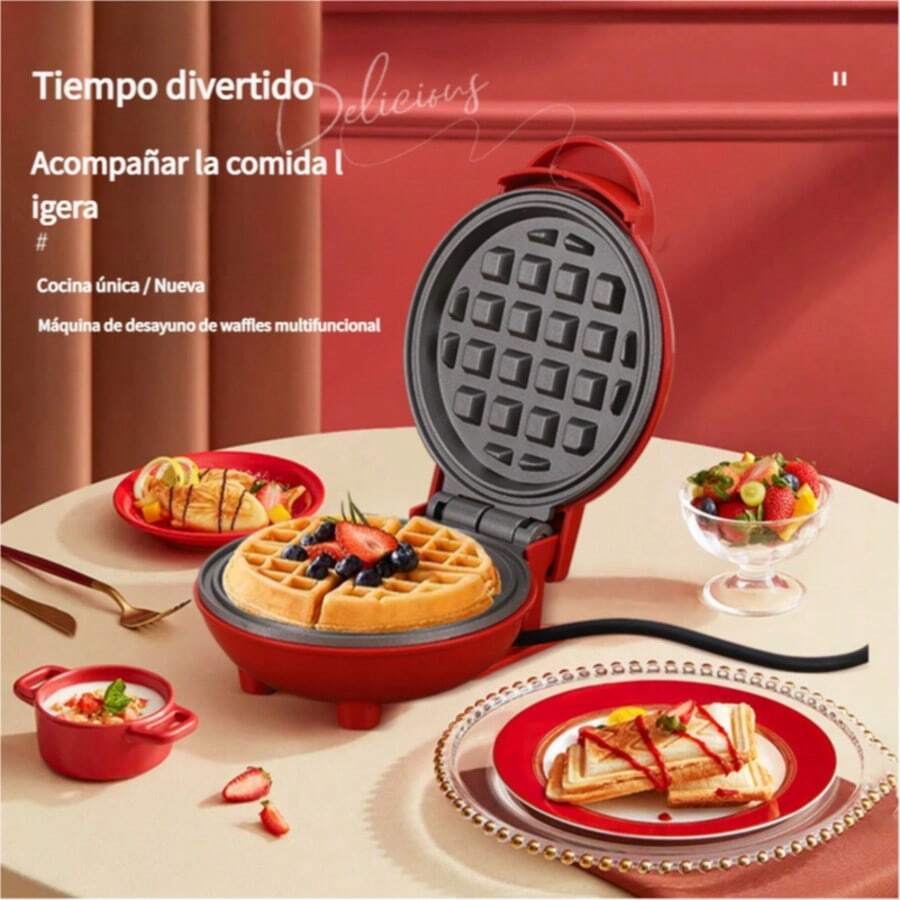 Mini Wafleras Maker,Máquinas para hacer crepes, panificadoras caseras, mini gofreras, horneadoras de sándwiches, máquinas de desayuno multifunción,sandwichera, bandeja para hornear,Waffle Makers
