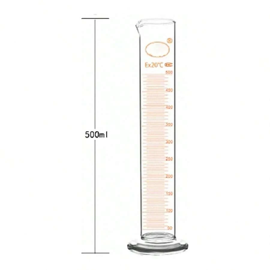 Medidor de densidad de vidrio diésel reutilizable de 0,800 a 0,900 con tubo de ensayo de 500 ml - transparente - Ver 1