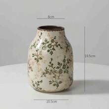 Rustykalny zabytkowy ceramiczny wazon na kwiaty, nowy chiński styl świeży i prosty kwiatowy uchwyt na wodę do salonu, gabinetu, biura