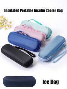 保温便携式胰岛素冷却袋 - 可装冰袋，轻便易携，拉链设计，糖尿病旅行收纳袋，便携式冷藏袋和冰袋，适用于胰岛素笔和血糖仪，应急包，露营急救包 - 彩色 - 查看 3