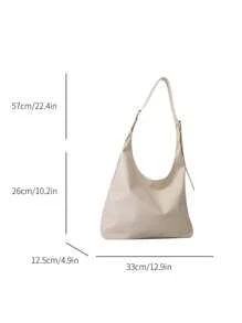 Vintage Large Capacity Soft Solid Color Shoulder Bag For Women,Versatile Crossbody Bag Handle Women Hobo Shoulder Purse Big Capacity Sling Crossbody Handbag Casual Work Bag