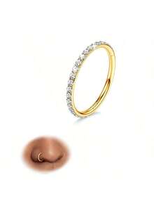 Aros para la nariz de acero inoxidable de titanio 316L, aros dobles brillantes para la nariz de 16G/18G/20G con bisagra y CZ, joyería de piercing para septum, cartílago, hélix, rook, trago y daith de 8mm, 10mm y 12mm - Juego de 3 anillos para la nariz - Ver 10