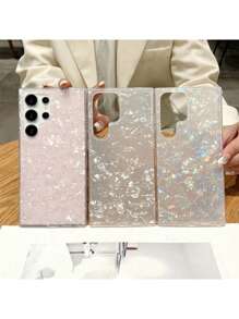 IMD Material Mode farbenfrohe Muschelstruktur stoßfeste PC Handy Hartschale kompatibel mit Apple Galaxy S22/S22Ultra/S23/S23Ultra/S23Pro/S23Plus/S24/S24Ultra/S24Pro/S24Plus/S25/S25/Ultra/S25Pro/S25Plus/A03/A03S/A03 Core/A04 4G/A04E/M04/F04/A05 4G/A05S wasserdicht kratzfest und sturzfest