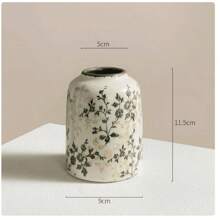 Rustykalny zabytkowy ceramiczny wazon na kwiaty, nowy chiński styl świeży i prosty kwiatowy uchwyt na wodę do salonu, gabinetu, biura