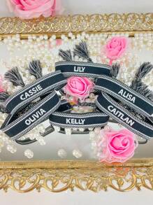 1pc Customized Name Woven Bracelet, DIY Embroidered Tassel Wristband, Commemorative Holiday Gift, Personalized Tassel Friendship Bracelet, Embroidered Bracelet, Mother's Day Customized Name Bracelet, Colorful Boho Embroidered Name Couples Bracelet, Adjustable Multi-Color Couples Embroidered Name Bracelet, Personalized Birthday Gift For Friends, Christmas Embroidered Bracelet, Customized Fashionable Student Bracelet, Dopamine Colorful Bracelet, Customized Embroidered Woven Bracelet,Black,Pink,White,Blue,Stylish,Colorful,Vintage,Simple,Unisex,Casual,Cuties,Custom,Personalized,Unique,Ideal Gifts For Him,Ideal Gifts For Her,Her,Boyfriend,Girlfriend,Dad,Mom,Family,Friends,For Anniversaries,For Birthdays,For Graduation,For Prom,For Party,Chic Autum, Chic Winter