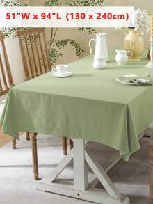 1pc Minimalist Rustic Style Solid Color Wrinkle Textured Tablecloth, Suitable For Picnic, Party, Living Room, Dining Room, Home Decor - Multicolor - View 11