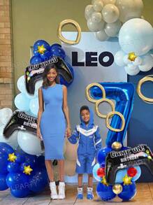 23-teiliges blaues & goldenes Ballon-Set für Gamer-Geburtstag - 32 Zoll blaue Nummer-Luftballons 0-9, Spielkontroller Folien-Luftballons, metallisch goldene lange Luftballons, 5 Zoll goldene Stern-Luftballons, 10 Zoll dunkel- und hellblaue Latex-Luftballons - perfekt für Gaming-Party Dekoration, Videospiel-Themen Geburtstag Dekor, Arcade-inspirierter Hintergrund, Geschwindigkeit & Action Party-Stil