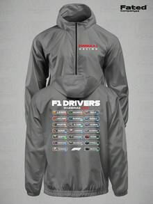 Drivers Scuderias 2025 Windbreaker - Fated Car Winter Collection Unisex - Lead Gray - View 1
